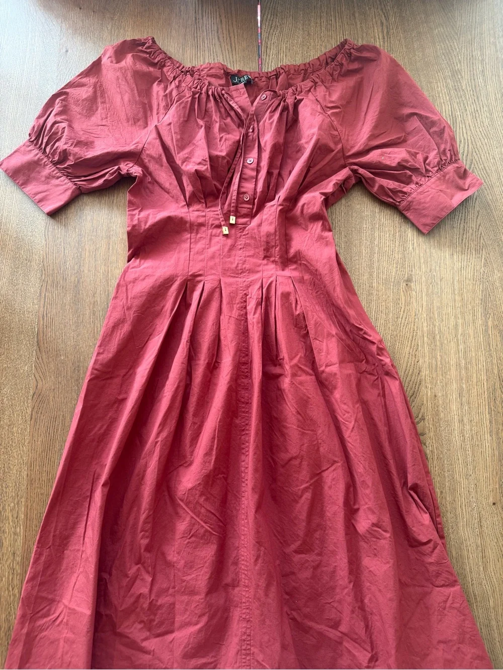 Cinched-waist shirt-dress